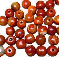 Natural Red Agate Beads, Round, DIY, red 