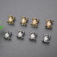 Brass Spacer Beads, Flower, plated, DIY & micro pave cubic zirconia 