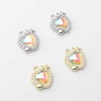 Resin Zinc Alloy Pendants, with Resin & Plastic Pearl, Heart, plated, DIY Approx 