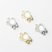 Resin Zinc Alloy Pendants, with Resin & Plastic Pearl, Bear, plated, DIY Approx 