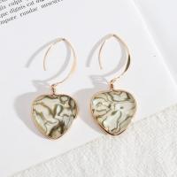 Zinc Alloy Drop Earring, with Shell Paper & fashion jewelry & for woman 