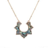 Shell Zinc Alloy Necklace, fashion jewelry & for woman Approx 27.55 Inch [