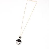 Wood Necklace, Zinc Alloy, with Wood, fashion jewelry & for woman Approx 27.55 Inch 