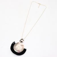 Fashion Fringe Necklace, Zinc Alloy, with Shell, fashion jewelry & for woman Approx 27.55 Inch 