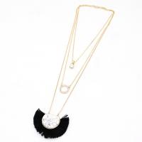 Fashion Fringe Necklace, Zinc Alloy, with Howlite, three layers & fashion jewelry & for woman & with rhinestone Approx 16.14 Inch, Approx 20.86 Inch, Approx 25.59 Inch 