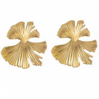 Zinc Alloy Stud Earring, painted, fashion jewelry & for woman, golden 