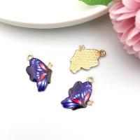 Zinc Alloy Enamel Pendants, Butterfly, DIY 
