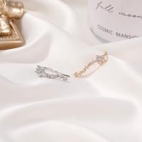 Rhinestone Brass Drop Earring, Star, plated, fashion jewelry & for woman & with rhinestone 22mm 