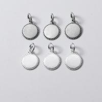 Sterling Silver Pendants, 925 Sterling Silver, Round, plated, DIY 10mm 
