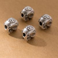 Sterling Silver Spacer Beads, 925 Sterling Silver, Elephant, Antique finish, DIY, original color Approx 2.8mm 