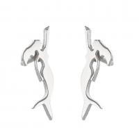 Stainless Steel Stud Earring, Titanium Steel, Vacuum Ion Plating, fashion jewelry & for woman [