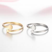 Stainless Steel Finger Ring, 304 Stainless Steel, Vacuum Ion Plating, fashion jewelry & for woman 17mm 