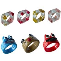 Акриловые палец кольцо, Акрил, ювелирные изделия моды & Женский, Много цветов для выбора, 17mm, продается PC
