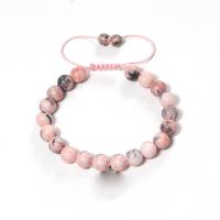 Gemstone Bracelets, Zebra Jasper, with Zinc Alloy, handmade & fashion jewelry & adjustable & for woman Approx 16-28 cm 