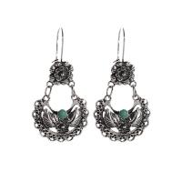 Zinc Alloy Drop Earring, antique silver color plated, Bohemian style & for woman 