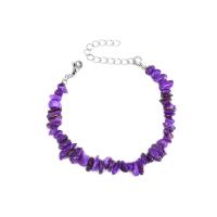Dyed Shell Bracelet, with Zinc Alloy, with 5cm extender chain, irregular, fashion jewelry & for woman 9mm cm 