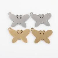 Stainless Steel Animal Pendants, 304 Stainless Steel, Butterfly, plated, DIY 