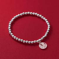 Bracelets en argent sterling, Argent sterling 925, bijoux de mode, 17cm,1.1cm, Vendu par PC
