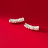Argent sterling 925 perles tube incurvé, bijoux de mode & DIY, plus de couleurs à choisir 3.3mm, Vendu par PC