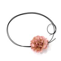 Fashion Choker Necklace, Cloth, with Velveteen & Zinc Alloy, Flower, vintage & for woman Approx 68.9 Inch 