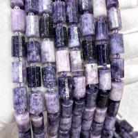 Single Gemstone Beads, Natural Lepidolite, Column, DIY & faceted, purple Approx 38 cm 