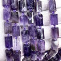 Natürliche Amethyst Perlen, Zylinder, DIY & verschiedene Größen vorhanden & facettierte, violett, Länge:ca. 38 cm, verkauft von Strang