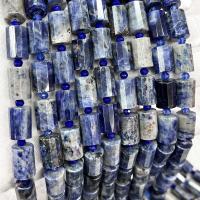 Sodalite Beads, Column, DIY & faceted, blue Approx 38 cm 