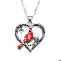 Enamel Zinc Alloy Necklace, with 5cm extender chain, Bird, silver color plated, fashion jewelry & for woman Approx 45 cm 