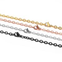 Mode Edelstahl Halskette Kette, 304 Edelstahl, Vakuum-Ionen-Beschichtung, DIY & verschiedene Größen vorhanden, keine, 100PCs/Tasche, verkauft von Tasche