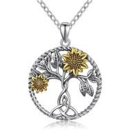 Zinc Alloy Necklace, with 5cm extender chain, Tree, plated, fashion jewelry & for woman Approx 45 cm 
