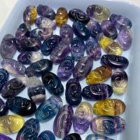 Gemstone Jewelry Pendant, Colorful Fluorite, DIY, multi-colored, 27.3mm [