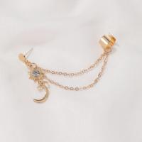 Zinc Alloy Rhinestone Stud Earring, plated, fashion jewelry & for woman & with rhinestone, gold 