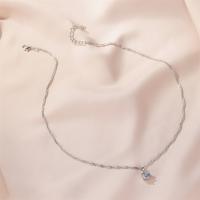 Zinklegierung Zirkonia Halskette, Messing, Modeschmuck & Micro pave Zirkonia & für Frau, keine, Länge:ca. 51 cm, verkauft von PC