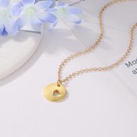 Zinc Alloy Necklace, with 5cm extender chain, Round, plated, fashion jewelry & for woman & hollow, gold Approx 48 cm 