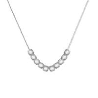 Sterling Silver Jewelry Necklace, 925 Sterling Silver, plated, fashion jewelry & for woman, silver color, 40-45CM 