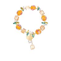 Kristall Armbänder, mit Lampwork & Messing, goldfarben plattiert, Modeschmuck & für Frau, Länge:ca. 6.7 ZollInch, verkauft von PC
