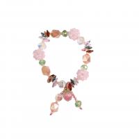 Bracelets quartz, Cristal naturel, avec alliage de zinc, fait à la main, Style coréen & pour femme Environ 6.7 pouce, Vendu par PC