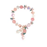 Кристалл браслеты, Кристаллы, Связанный вручную, ювелирные изделия моды & Эластичное & Женский, длина:Приблизительно 6.7 дюймовый, продается PC