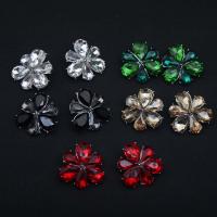 Crystal Drop Earring, with Zinc Alloy, Flower, silver color plated, fashion jewelry & for woman 