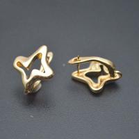 Brass Lever Back Earring Component, plated, DIY & hollow 