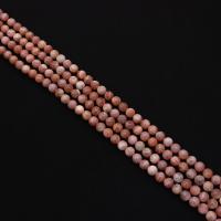 Single Gemstone Beads, Natural Stone, Round, DIY pink Approx 38 cm 