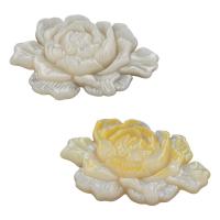 Shell Jewelry Cabochon, Yellow Shell, with White Shell, Flower, fashion jewelry [