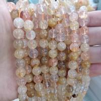 Single Gemstone Beads, Golden Healer Quartz, Round, DIY yellow 