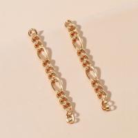 Zinc Alloy Stud Earring, plated, fashion jewelry & for woman, gold, 65mm 
