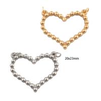 Stainless Steel Heart Pendants, 304 Stainless Steel, Vacuum Ion Plating, DIY, silver color Approx 4mm [