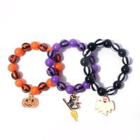 Plastic Bracelet, with Zinc Alloy, plated, Halloween Jewelry Gift & for woman & enamel Approx 6.4 Inch 