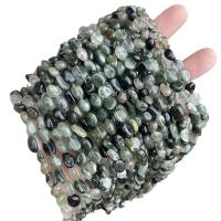 Rutilquarz Perlen, Rutilated Quarz, Klumpen, poliert, DIY, 6-8mm, 55PCs/Strang, verkauft von Strang