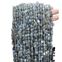 Mondstein Perlen, Klumpen, poliert, DIY, grau, 6-8mm, ca. 45-65PCs/Strang, verkauft von Strang