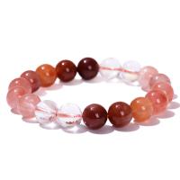 Bracelets quartz, Quartz rouge, Rond, normes différentes pour le choix & pour femme Environ 7 pouce, Vendu par PC