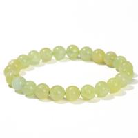 Gemstone Bracelets, Natural Prehnite, Round, fashion jewelry & for woman, 8mm Approx 7 Inch 